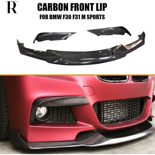 F30 F31 MAD Style Carbon Front Bumper Chin lip for BMW 320 328 330 340 Sedan & Wagon with M Package 12 - 18