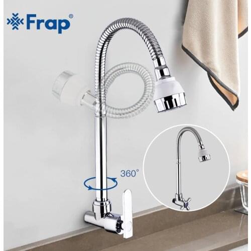 FRAP Solid Kitchen Mixer Single Cold flexible Kitchen Tap Single lever Hole Water Tap Kitchen Faucet Torneira Cozinha