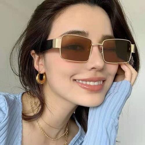 Square Sunglasses Women Metal Frame Personalized Retro Glasses Men Brand Designer Outdoor Sports Fishing Driving Glasses UV400