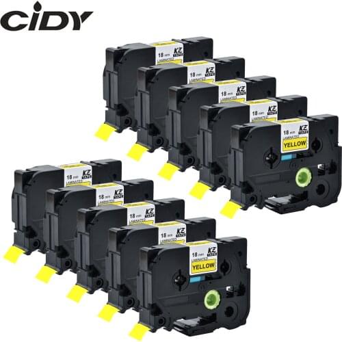 CIDY compatible for brother 18mm tze laminated tape tze641 tze 641 tze-641 tz641 tz-641 for brother label maker printer ribbon