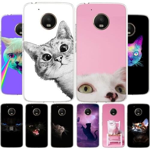 Cat Cute Kitten Catling Phone Case For Motoralo Moto G8 G7 G6 G5 E6 E5 E4 S PLUS PLAY POWER OneMacro Cover Coque soft Silicone T