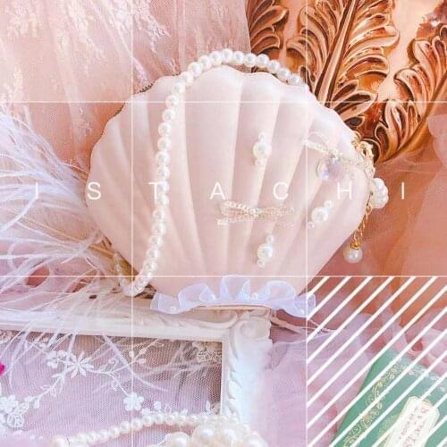 Fashion Cute Bow Shoulder Bags 2019 Autumn French Lolita Shell Bag Lolita Tote Bag Sweet Princess Shoulder Bags Cos Loli