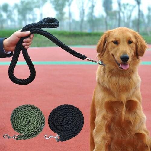 Durable Nylon Braided Dog Leash for Medium Large Dogs Leads Pets Training Running Walking Safety Mountain Climb Dog Leash Ropes