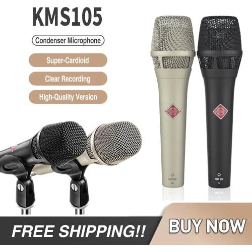 Professional Microphone KMS105 Handheld Vocal Condenser Microphone Cardioid Microfone 48V Phantom Power KMS105 Microphone