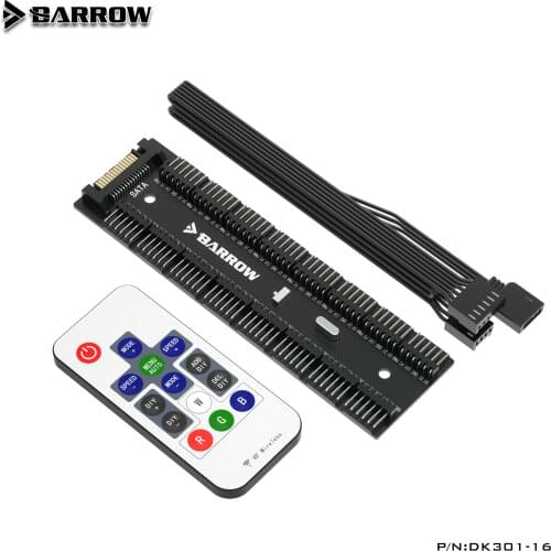Barrow 16 way Remote Controller use for 6PIN Fan Header / 5V RGB Light Support Motherboard Aurora Synchronize