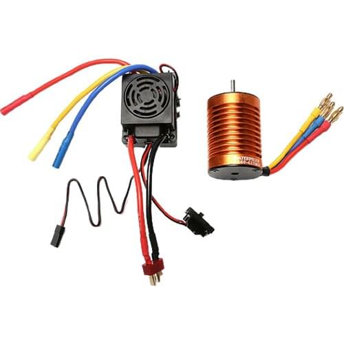 RC 3650 Brushless Motor Waterproof 60A ESC Electronic Controller Set Fits