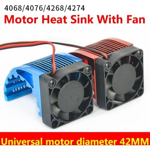 RC Car 42MM Motor Metal Radiator Heat Sink With 40MM Fan For RC Models 4068 4076 4268 4274