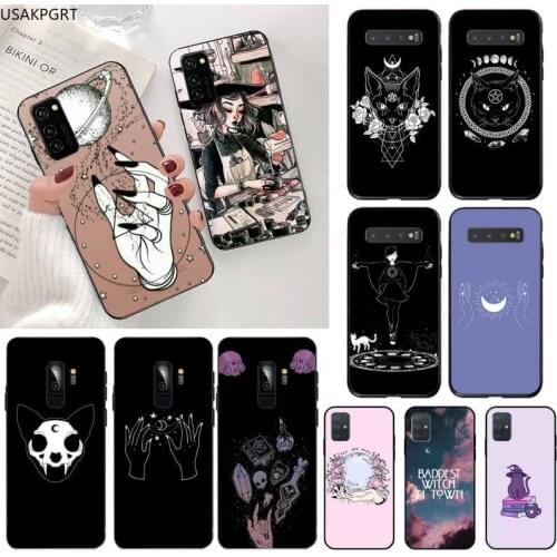 USAKPGRT Witchcraft Witch Moon Luxury Phone Case for Samsung S20 plus Ultra S6 S7 edge S8 S9 plus S10 5G lite 2020