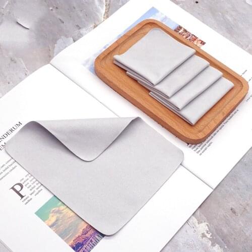 5Pcs/Lot Gray Cleaner Clean Glasses Lens Cloth Wipes For Sunglasses Suede Eyeglass Cleaning Cloth For Camera Computer Wipe
