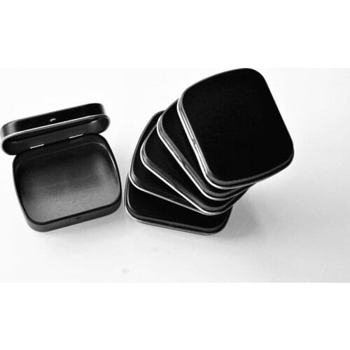 Pack 20 pcs Tin Boxes Metal Black Flip Box Storage Mint Gum Candy 5.8*4.5*1.5cm