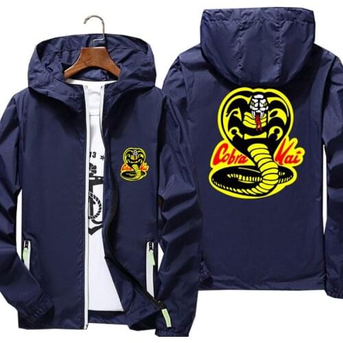 Sport Cycling Cobra Kai No Mercy Thin Reflective Sunscreen Windbreaker Skin Ultra Light Coat Mens Jacket Oversized 7XL