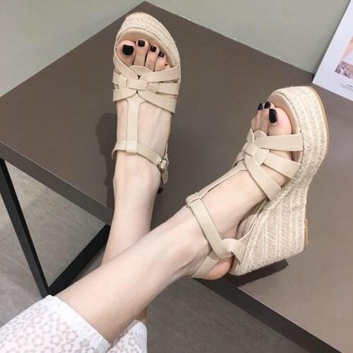 Foreign Trade Large Size Platform Shoes Wedge Sandals summer New Hidden Heel Platform Roman Women 's Shoes