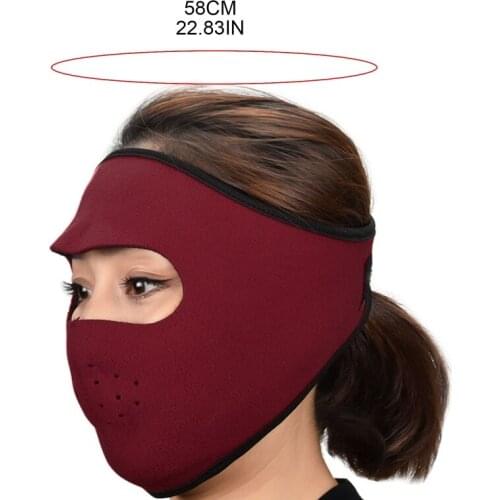 Winter Warm Sports Face Cover Washable Neck Mask Sun Dust Wind Proof Ear Loops Motorcycle Cycling Outdoors Cold Weather Dropship