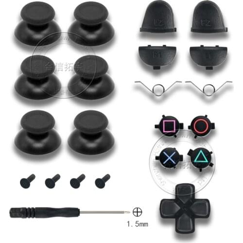 HOTHINK 1set 2.0 Version L1L2R1R2 Trigger Buttons D-pad for PS4 Controller Cross Key Cover Screws for PlayStation 4