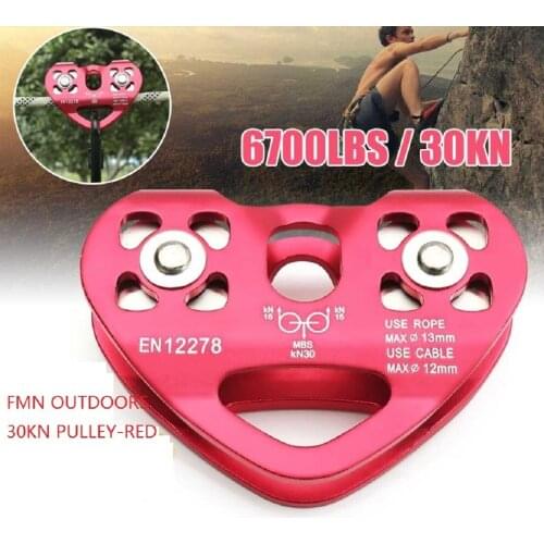 Rock Mountaineering Climbing Military Tactical Aluminum Alloy Zip Line/Wire Cable Trolley Pulley