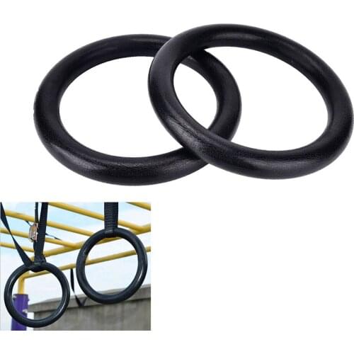 2pcs Gymnastics Ring Heavy-duty ABS Plastic 28 Mm Arm Strength Fitness Training Rings Gym Exercise Pull-up Auxiliary Equipment