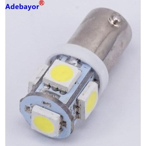 20 X T11 DC12v BA9S 5 SMD 5050 LED Light bulbs 5SMD T4W 1445 Q65B H6W 182 53 57 Car Indicators Light Interior Bulb Wedge Lamp