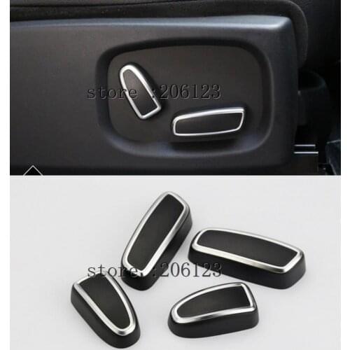 Seat Button Adjustment ABS Chrome Trim Accessories for Land Rover Range Rover Evoque Discovery 4 Jaguar XF 2009-2015