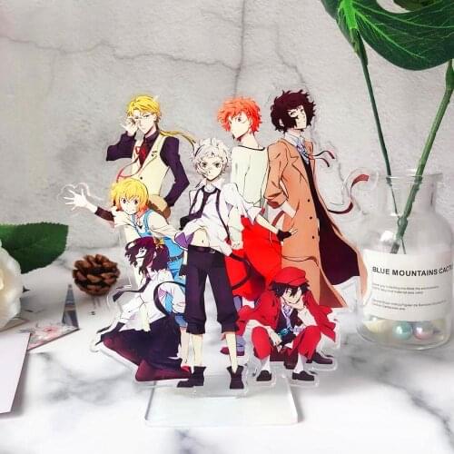 Anime Bungou Stray Dogs Tanizaki Junichiro Dazai Acrylic Stand Figure Desktop Decoration Collection Model Toy Gifts Cosplay