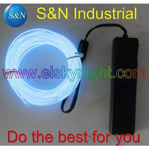 3M white Flexible Diameter 2.3MM EL Wire 2AAA music activatedel inverter for holiday decoration creative usage free shipping