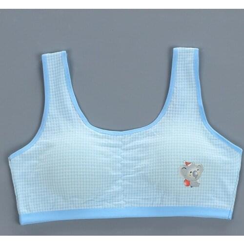 New Girl Bra Development Period Underwear Vest Suspenders Girl Student Pure Cotton Tube Top Base Wrap Bra 12-20Y
