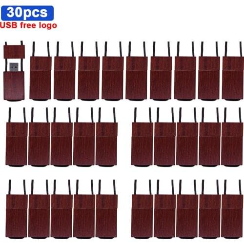 30pcs/lot free loog USB2.0 Flash Drive flash disk Pendrive 8GB 4GB memory stick 16GB 32GB 64GB128gb Flash USB wooden Memory card