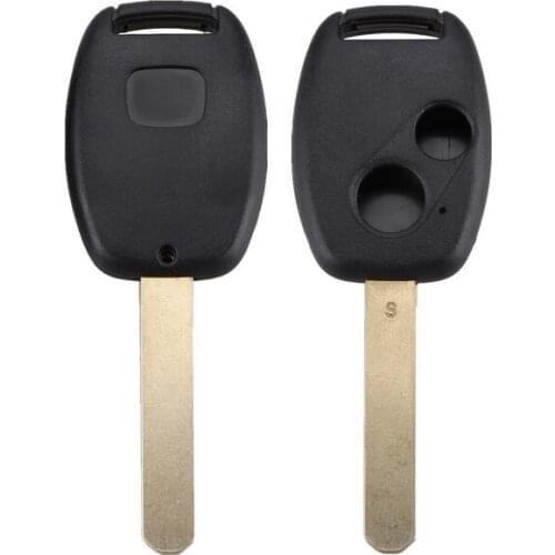 UNCUT BLADE 2 BUTTONS REMOTE KEY SHELL CASE FOB COVER FOR HONDA NEW FIT CRV CIVIC WITHOUT CHIP GROOVES 10PCS/LOT +FREE SHIPPING