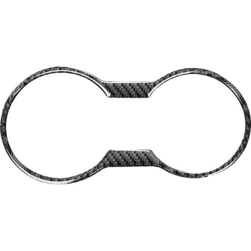 Cup Holder Cover Frame Trim Carbon Fiber for Ford Mustang 2015 2016 2017 2018 2019 2020 Interior Accessories