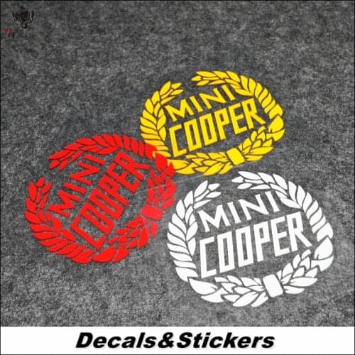 NO.L178 MINI COOPER Badge 3M Reflective Modified Stickers Car Glass Waterproof MOTO GP Decals Racing Motorcycle