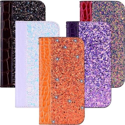 Fashion Crocodile Leather For Nokia 6.1 5.1 3.1 2018 Case Cover For Nokia 8 6 5 7 Plus Shining Wallet Phone Cases