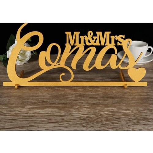 Mr and Mrs Sign.Script Wedding Wood Name Sign.Personalized Name Sign. Wedding decSweetheart Wedding Table Decoration Centerpiece