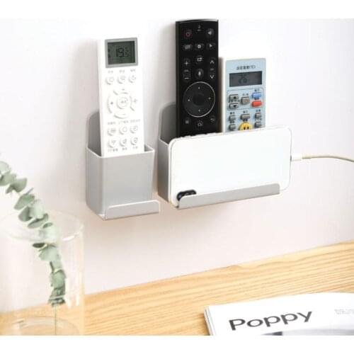 Wall Mounted Organizer Storage Box Remote Control Air Conditioner Stand Holder Hotel Office Home Gadgets Storage Organization