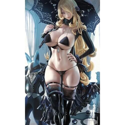 Print Game Black Umbrella Blond Sexy Girl Art Canvas Poster customize 16x24 24x36 Inch Living Room Bedroom Home Wall Picture