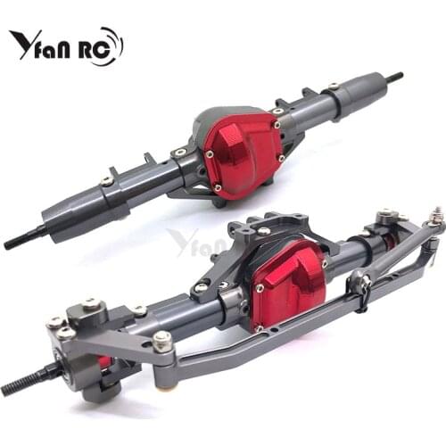 Free Shipping 1/10 Rc Car Complete Alloy Front And Rear Axle With Arm CNC Machined For 1:10 Rc Crawler AXIAL SCX10II RC4WD S242