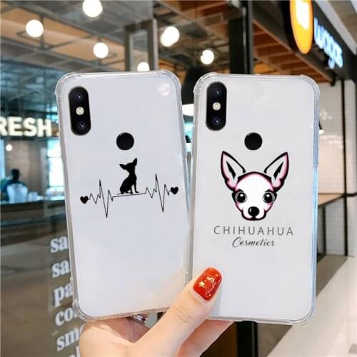 Chihuahua cartoon cute dog Phone Case Transparent for Xiaomi cc max mix note 3 2 6 8 5 10 11 9 10 play x s se lite pro