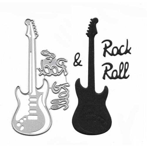 Rock Guitar Dies for Diy Scrapbooking Knives Embossing Stencil Cutting Dies 2021 Mold Cut Metal Scrapbook Set Templates