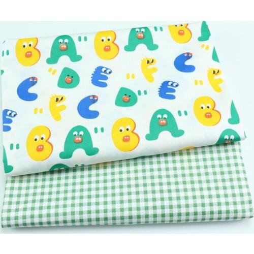 Cartoon Letters 100% Cotton Baby&child Fabric,DIY Bedding Textile Fabric,Sewing Quilting Fat Quarters Material