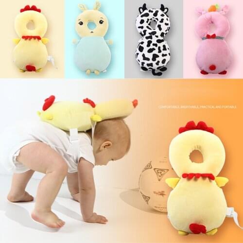 Baby Head Protection Cap Anti-Fall Cushion Soft PP Cotton Plush Toddler Learning Walk Drop Resistance Pillow Baby Safe Care Pad