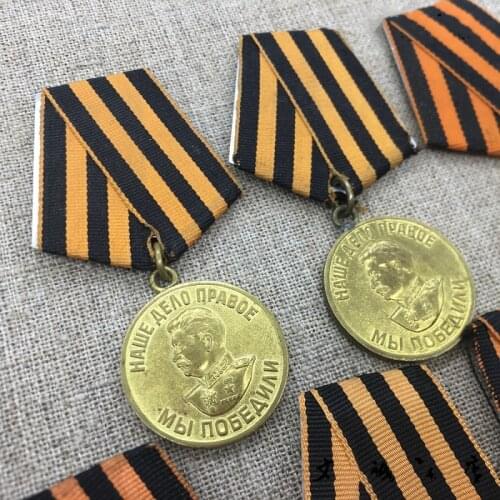 Soviet Union Grand Marshal Stalin Victory Over Medal 1941-1945th USSR 30th Anniversary Commemorative Copper Hanging Badge Old