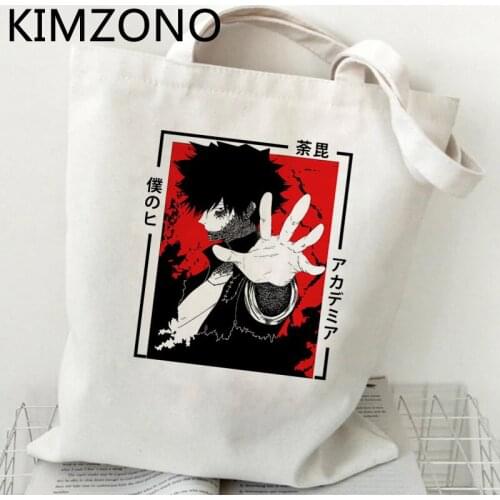 My Hero Academia Dabi shopping bag reusable shopping bolsa recycle bag canvas bolsas de tela bag foldable jute reciclaje sacolas