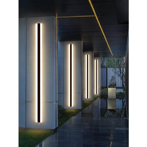 Led Wall Lamp Long Wall Lights Outdoor Modern Waterproof Ip65 Porch Garden Wall Lamp And Indoor Decorative Lighting Aluminum Sc