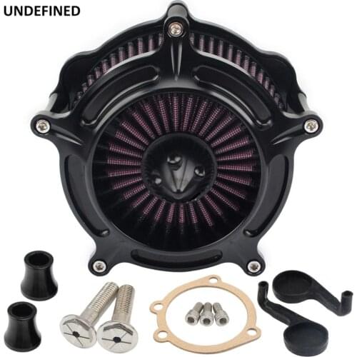 Black Turbine Spike Air Filter Motorcycle Intake Air Cleaner System For Harley Sportster XL Iron 883 XL1200 48 72 1991-2019