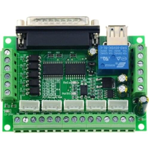1PCS MACH3 Engraving Machine 5 Axis CNC Breakout Board With Optical Coupler For Stepper Motor Drive Controller