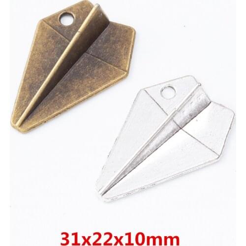 10 pieces of retro metal zinc alloy aircraft pendant for DIY handmade jewelry necklace making 7633