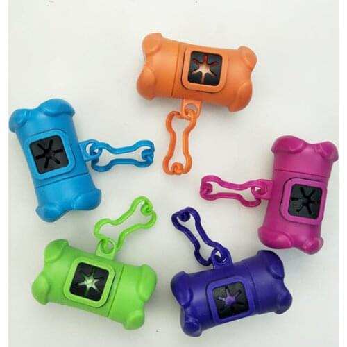100pcs Pet Dog Bags Garbage Clean Dispenser Box Dog Waste Poop Bag With Bucket Doggy Bag Trash Garbage Bag SN3851