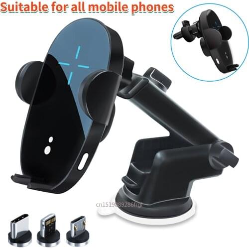 15W Wireless Car Charger Phone Holder Car Mount Wireless Charger With Magnetic joint,Suitable for all mobile phones