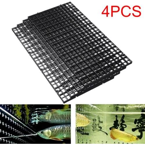 4pcs/set 30cm*15cm Plastic Fish Tank Isolation Divider Filter Patition Board Net Divider Holder Aquarium Filter Accessories