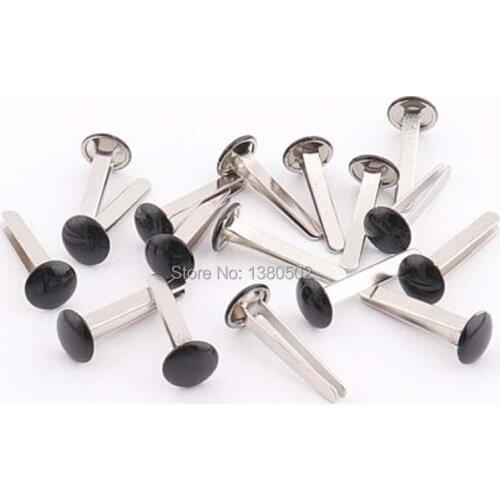 50pcs/lot round shape black color Brads Scrapbooking Notebook decoration