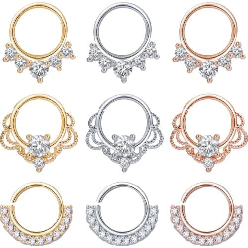 AOEDEJ Stainless Steel Nose Ring Clip On Septum Piercing Faux Hoop Indian Nose Ring Pircing Nariz Punk Body Piercing Jewelry