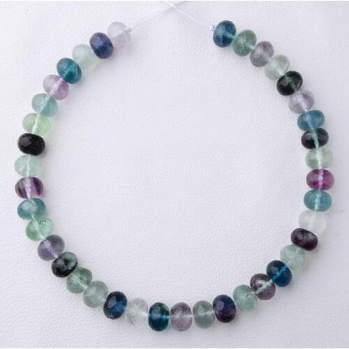 Natural 10x14mm faceted Rondelle Purple Fluorite bead strand Loose Beads 15.5'' Strands Jewelry Making DIY
